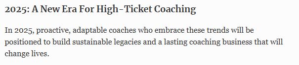 Council Post: 2025: A New Era For High-Ticket Coaching